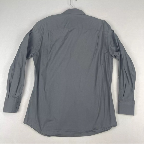 Gucci Italy Y2K Tom Ford Mens Med 41 / 16 Button Up Dress Shirt Gray 100% Cotton - Picture 2 of 12